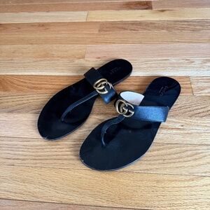 gucci GG marmont thong sandals